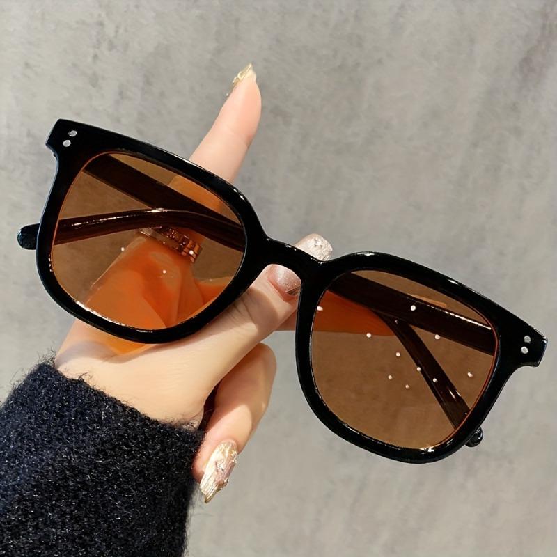 1-piece Set of Orange Fashionable Women's Glasses Suitable for Travel Fashion Shows and Daily Wear
