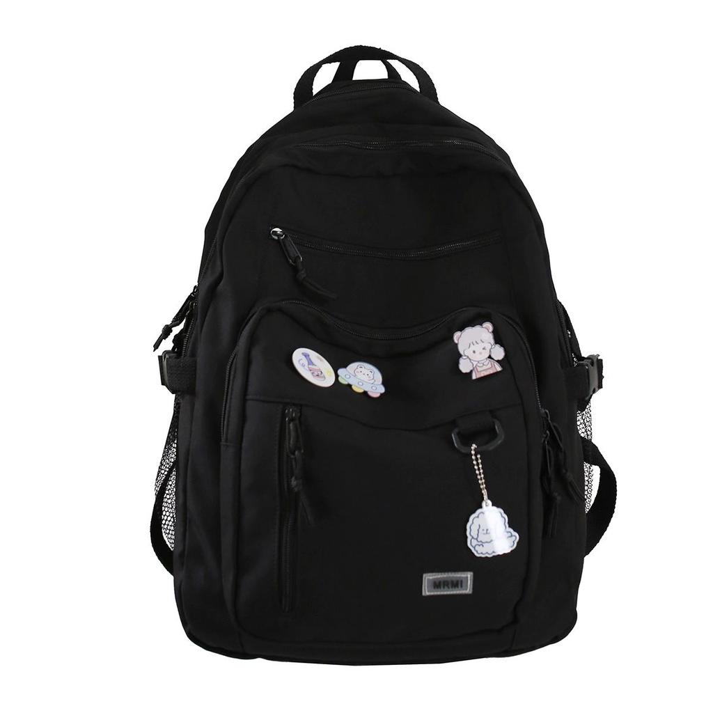 Mode Große Student Rucksack Abzeichen Rucksack Mädchen Schule Tasche Hohe Kapazität Frauen Rucksack Weibliche Nette Freizeit Reise Mochila