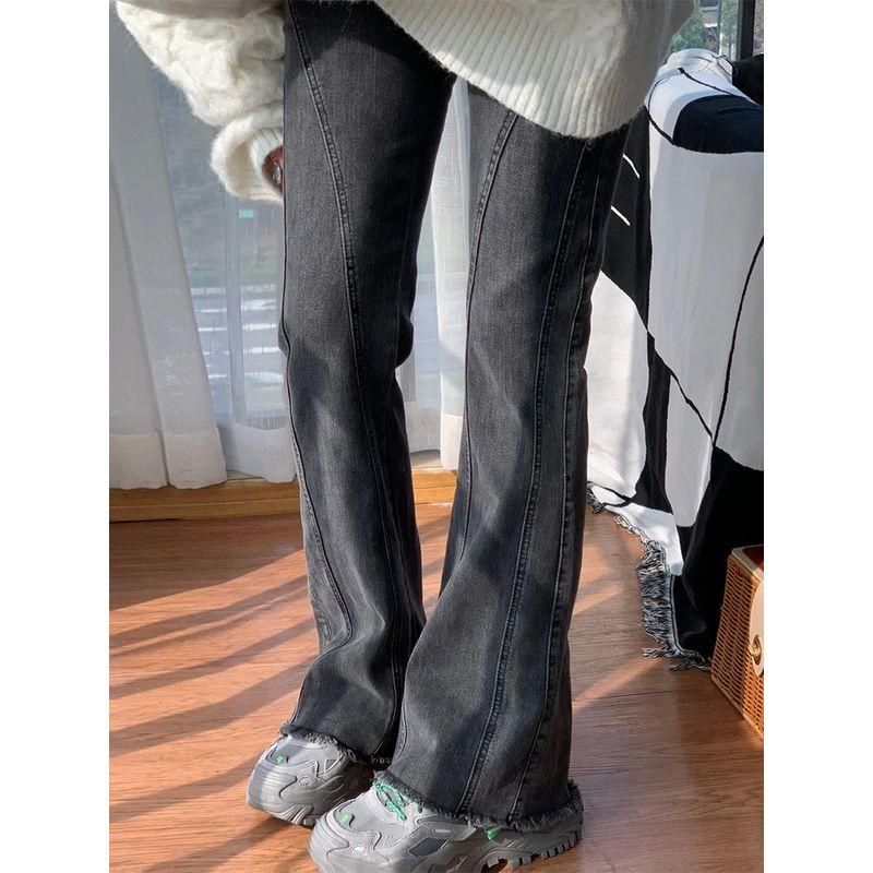 mm Stylish Black Gray Slight Stretch Denim