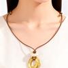 Irregular Metal Pendant Long Necklace Women's Elegant Collar Chain Neck Accessory