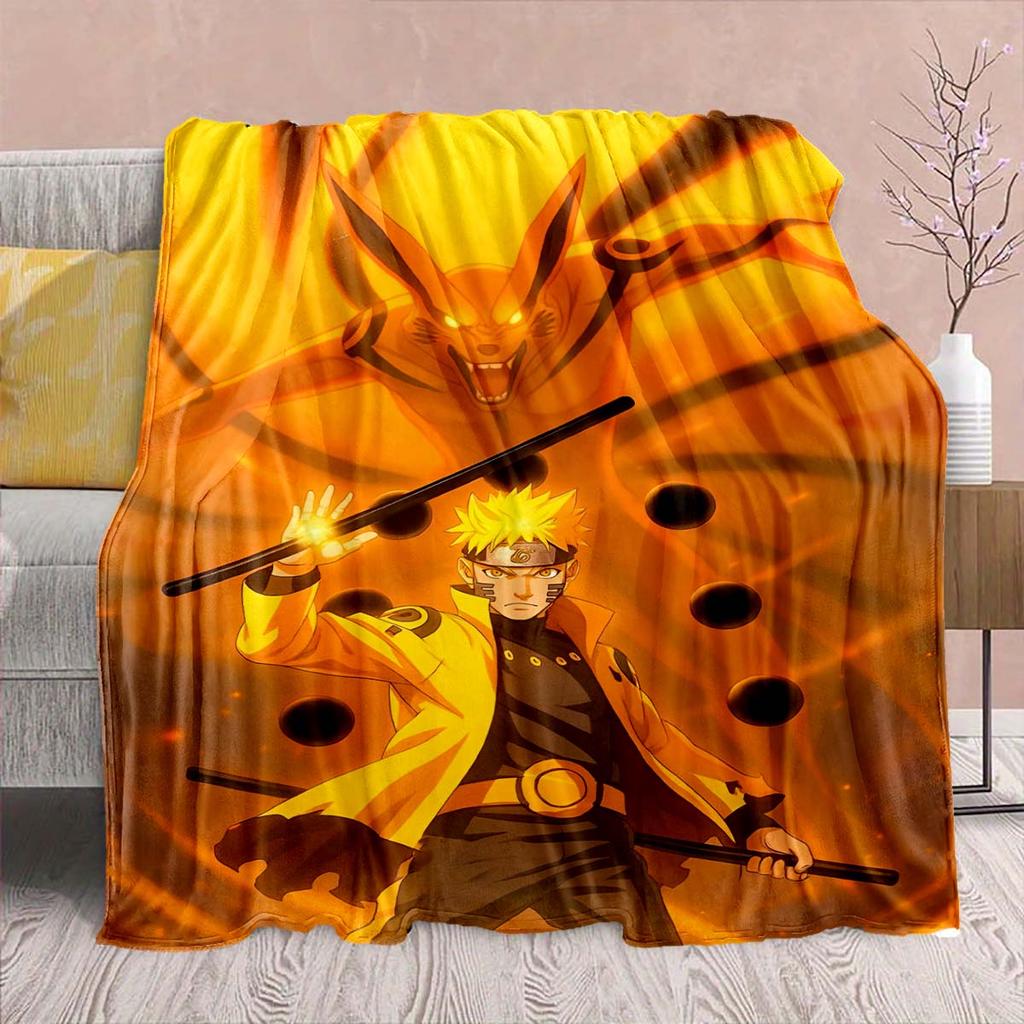Naruto Anime Flannel Blanket - Soft Warm Perfect for Sofa, Bedding Camping Travel Office Home Decor