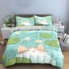 Cat Lily Pond Art Set Soft Comfortable Duvet Cover Bedding Set Included 1*Duvet Cover & 2*Pillowcases, Gift