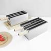 Stainless Steel Knife Holder Box Kitchen Restaurant School Knife Box Non-Magnetic Back Kitchen with Lid and Lock Knife Box Doge
