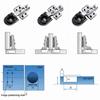 2PCS Useful No Hole Connector Window Accessories Cabinet  Hinge Clip Furniture Supplies Glass Door Hinge
