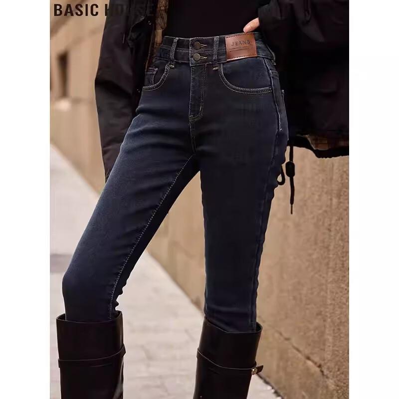 Basic House Women s High-Waist Slim-Fit Skinny Jeans S