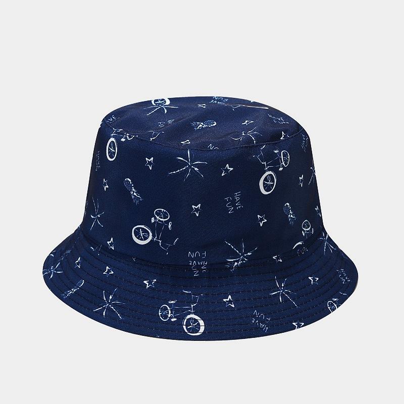 fashion plant printing pattern fisherman hat spring and summer outdoor sun protection fisherman cap unises fishing caps