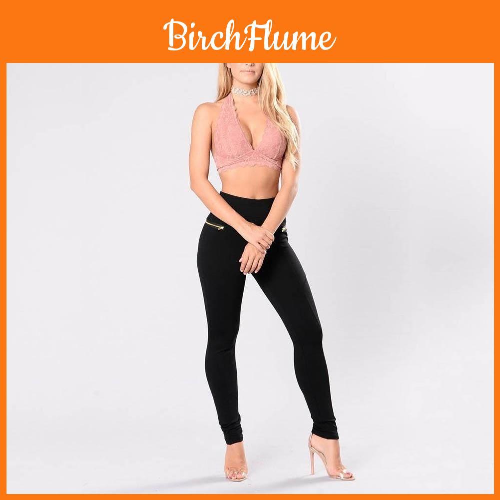 Sexy Women Casual Slim Skinny Pants With High Waist And Stretch Polyester Fabric