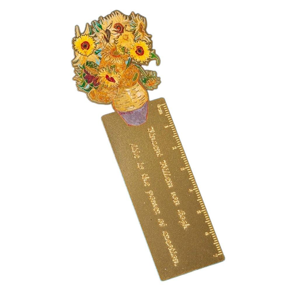 Tassel Pendant Reading Book Clip Sunflower Oil Painting Bookmarks School Office Supplies