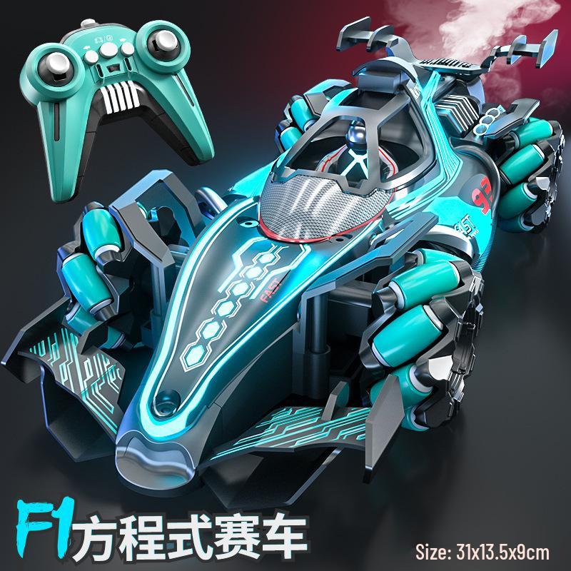 

Трюковая машина на радиоуправлении F1 с управлением жестами, дрифтом, функцией распыления и полным приводом - Электрическая игрушка для детей, сертифицирована FCC 3 Li-ion Batteries