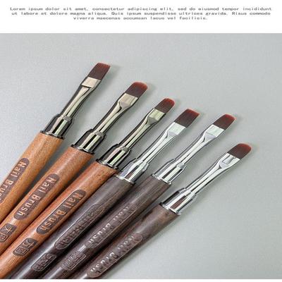 Wood Gel Painting Brush Nail Construct Acrylic Brush For Manicure DIY Builder Tool Brush Pen Professional Gel False Tip Pen