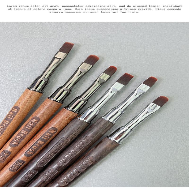 Wood Gel Painting Brush Nail Construct Acrylic Brush For Manicure DIY Builder Tool Brush Pen Professional Gel False Tip Pen