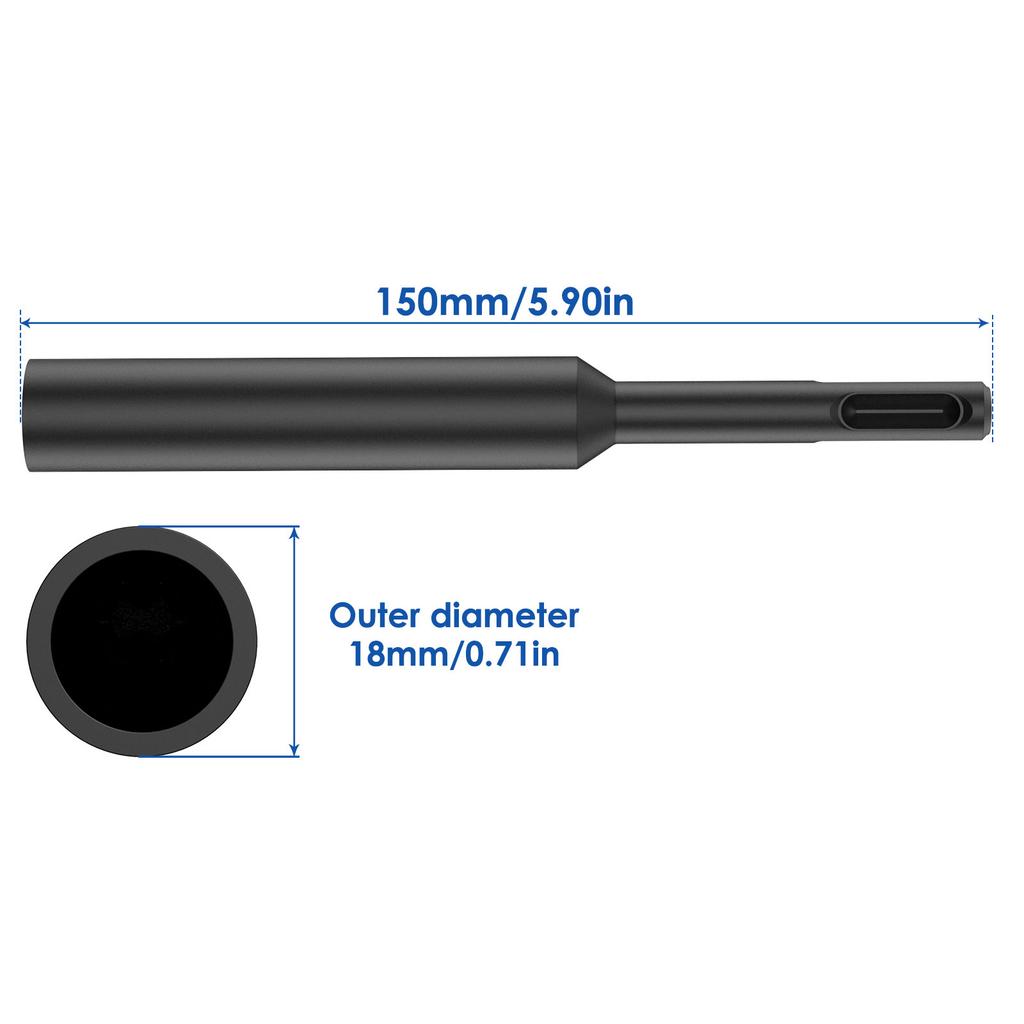 SDS Plus Ground Rod Driver for 5/8Inch and 3/4Inch Ground Rods Durable Hardened Steel for SDS Plus Rotary Hammer Drill Power Too
