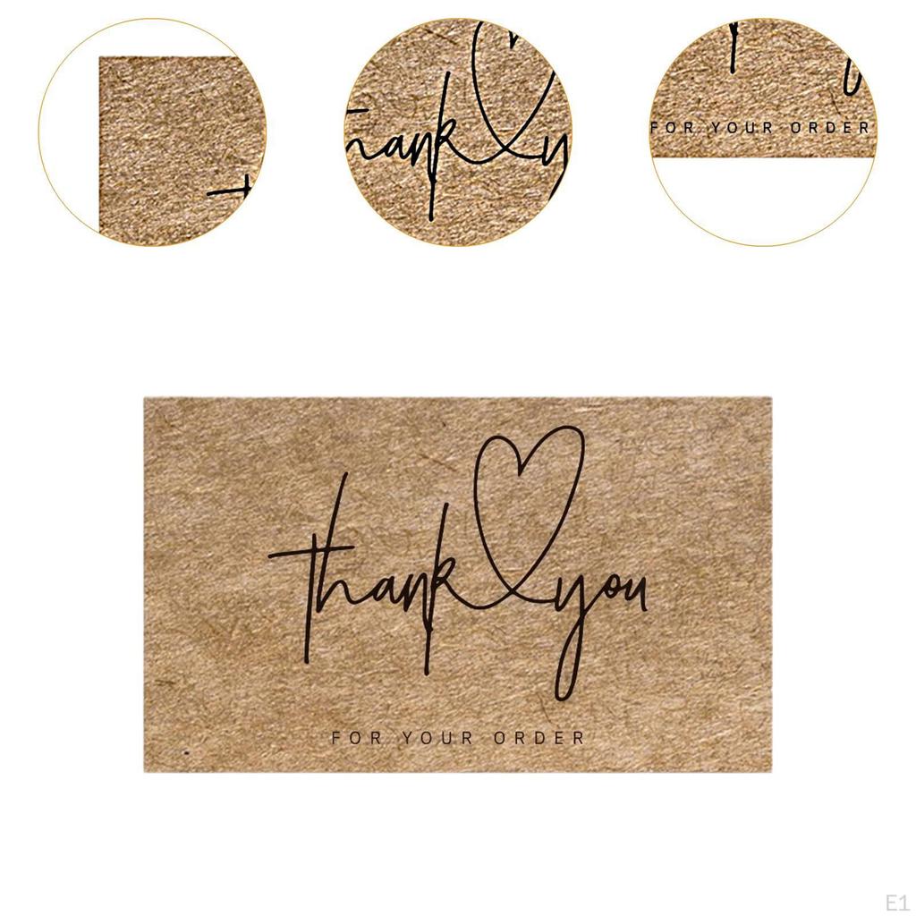 30 Pieces Kraft Thank You Cards Greeting Card Birthday Decor Holidays Festive Gift