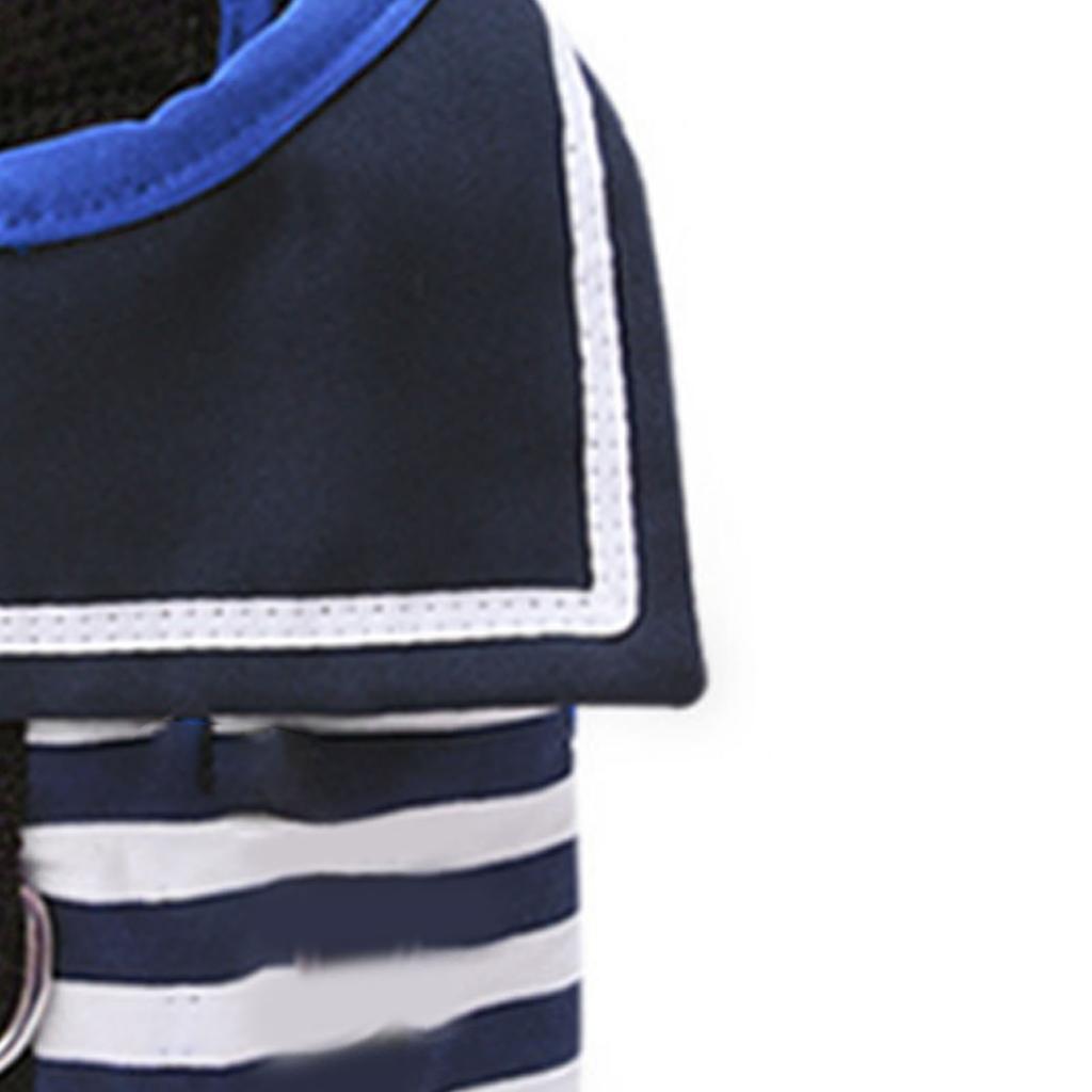 Dog Harness Leash Set with Metal Clasp Cute Small Adjustable Length Pet Chest Back Supplies Blue S