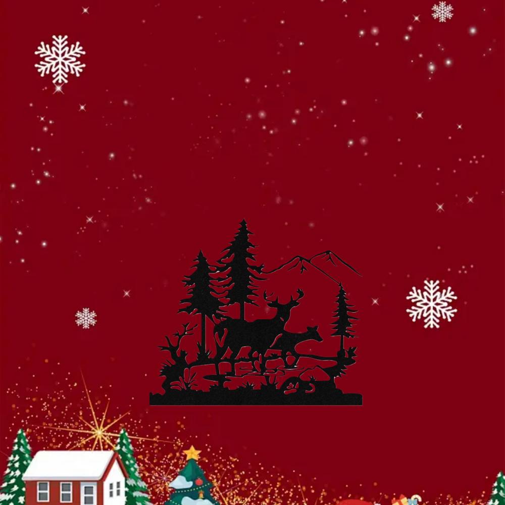 1 Stück Schwarzer Eisen Wald Elch Kerzenständer Tischdekorationen für Hochzeitsdekoration Wohnzimmer Restaurant Festival Atmosphäre Dekoration