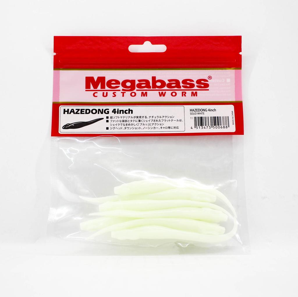 Megabass Soft Lure Hazedong 4 Inches Solid White (0688)