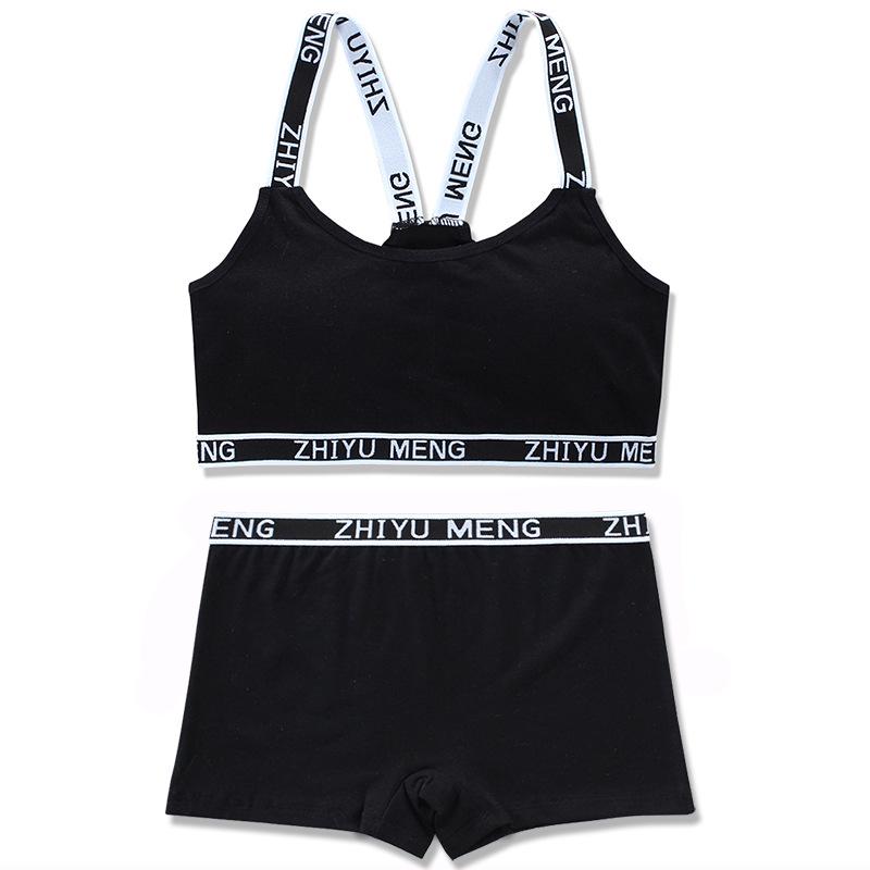 Teenagers Girls Lingerie Cotton Underwear Sets Kids Young Girls Training Bras Puberty Students Bra