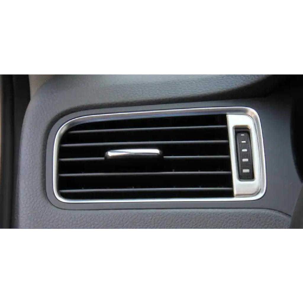 Car stickers stainless steel trim the front air-conditioning outlet decoration Cover Trim for Volkswagen Jetta MK6 2015-2018