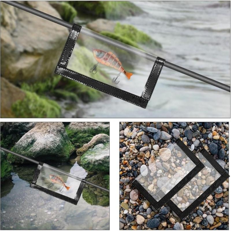 6Pcs Clear Baits Cover Lure Wrap Clear PVC Lure Cover Fishing Hook Cover for Soft Plastic Baits, Jigs Enduring