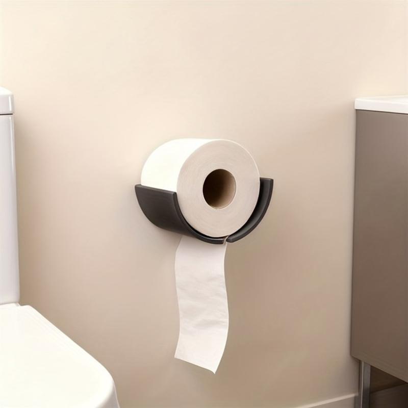 3D Printed No Drilling Wall Mount Paper Holder Multifunctional Bathroom Toilet Roll & Kitchen Paper Towel Storage Organizer