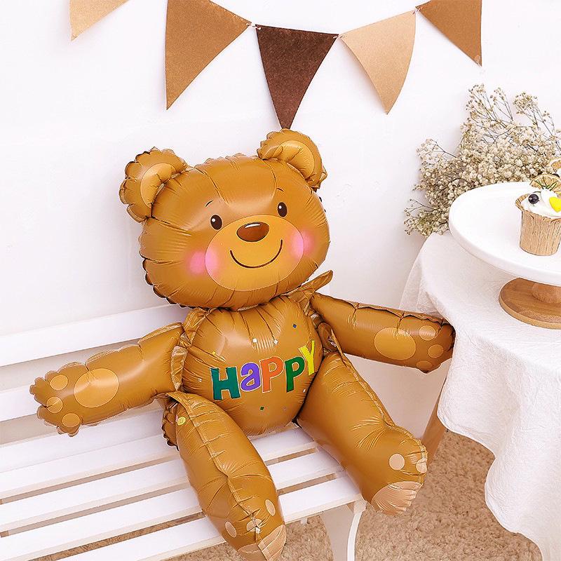 Dinosaur & Forest Animal Balloon Arrangement for Children's Party: Lion, Rabbit, Tiger Decor