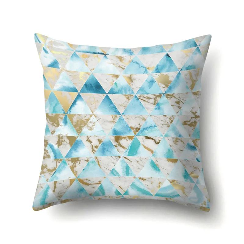 45x45cm Geometric Stripe Pillowcase Simple Marble Patchwork Cushion Cover Art Linear  Sofa Office Seat Home Decor