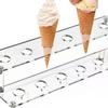 Trapezoidalny Akrylowy Stojak na Lody Stożek Deserowy Taca Stojak na Stożki Waflowe Stojak do Przechowywania Wesela Imprezy Narzędzia do Pieczenia Jedzenia