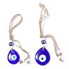 Amulet Car Ornaments Interior Accessories Evil Blue Eye Pendant Car Key Pendants Twine Drop Pendant