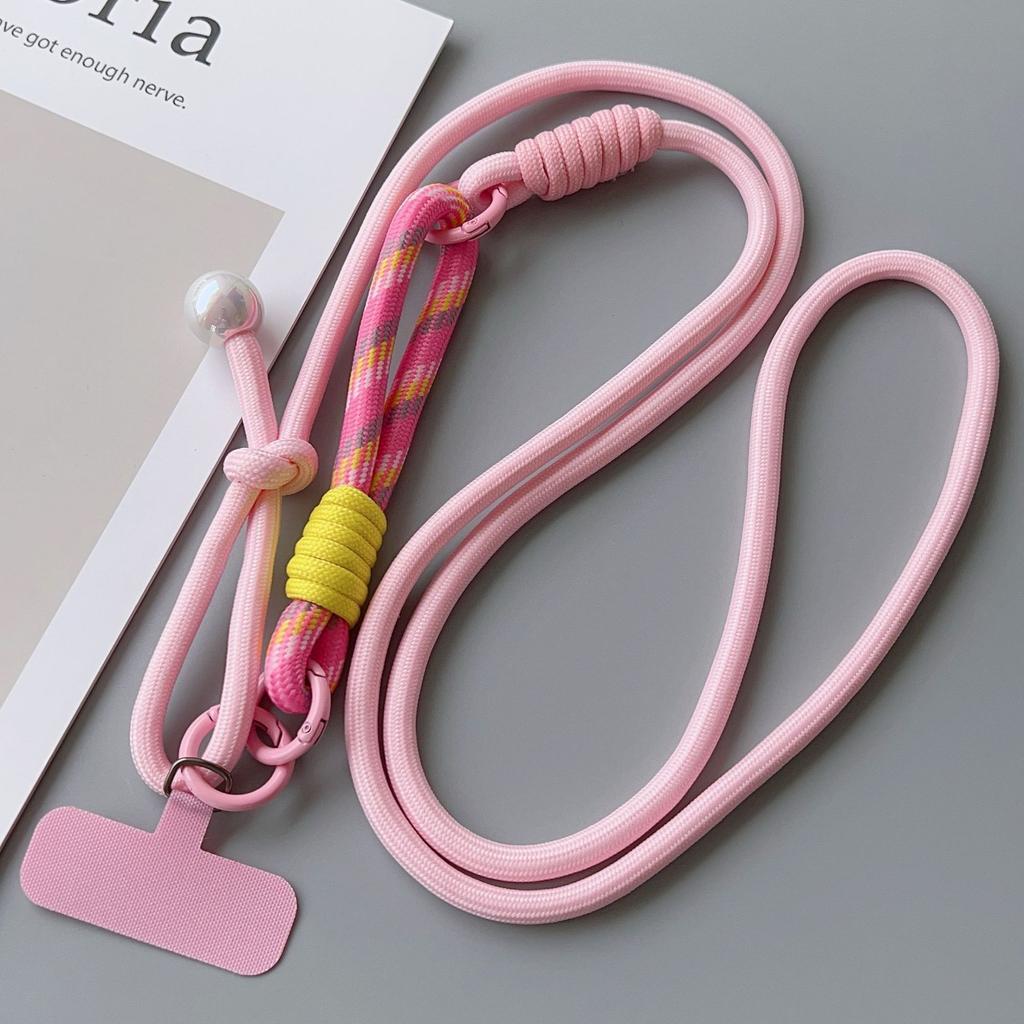 Mobile Phone Lanyard Colorful Long Pearl Messenger Can Carry Men and Women Outdoor Mountaineering Strap Strong Card Anti-lost Adjustable
