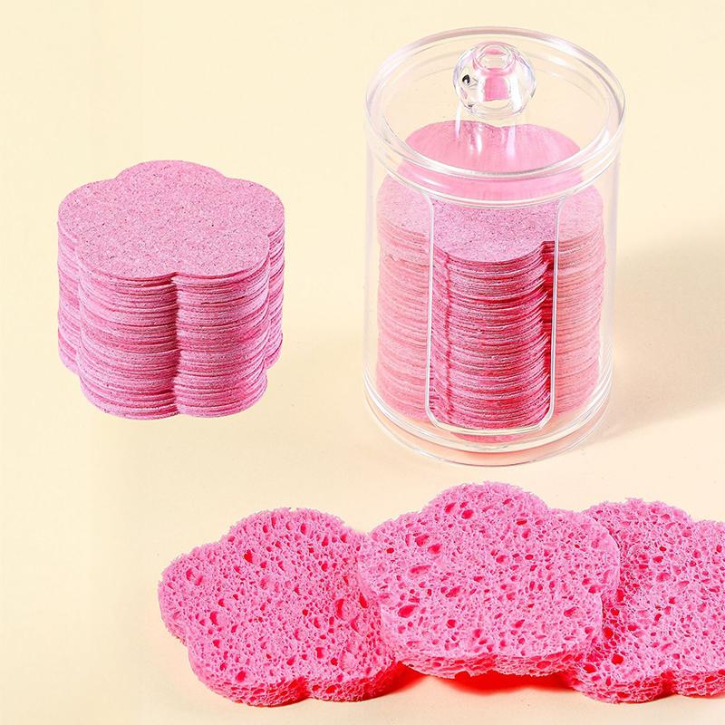 10/50 Stück Herz Natürliche Holzpulpe Schwamm Zellulose Kompresse Kosmetikpuffer Gesichtswaschschwamm Gesichtspflege Reinigung Make-up-Entferner Werkzeug