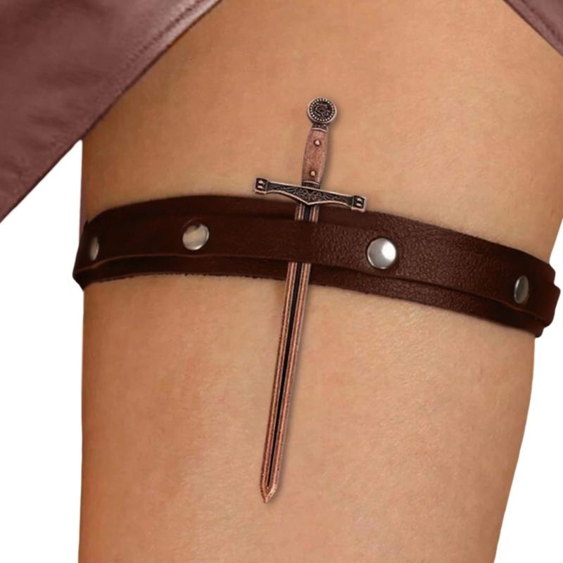 

Punk Thigh Chain Swords Leg Band for Women Unique Party Costume Accessory Medieval Thigh Chain Metal Charm Leg Garter