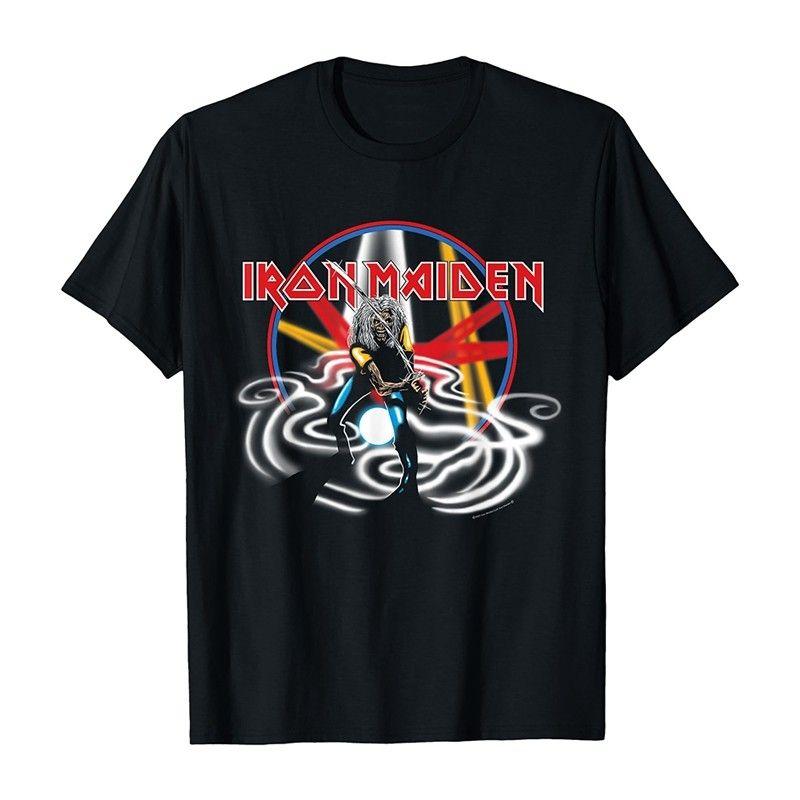 Iron Maiden T Shirt Killers Album Cover Mens Short Sleeve T Shirts Classic Rock Graphic 100% Cotton Round Neck Unisex Loose Tees