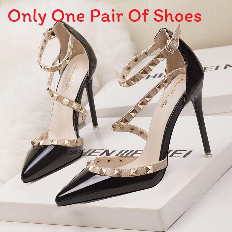 Stylish High Heel Sandals With Shine Pu Material For Elegant Office Wear