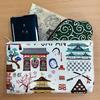 Kyoyu Made in Japan Pouch Accessory Case Slightly Larger 13.5×23×1.5cm Mt. Fuji Asakusa Kyoto Cotton