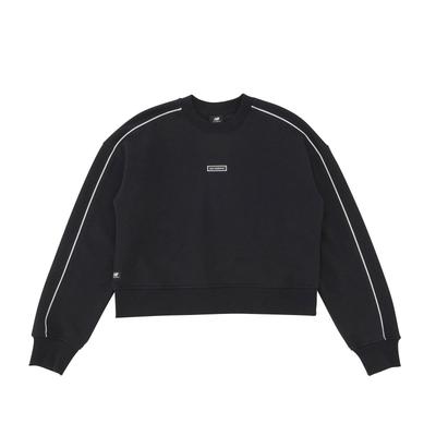 Fleece NB Essentials Brushed Fleece Crew WT33517 BK M [New Balance] Women's (Black)