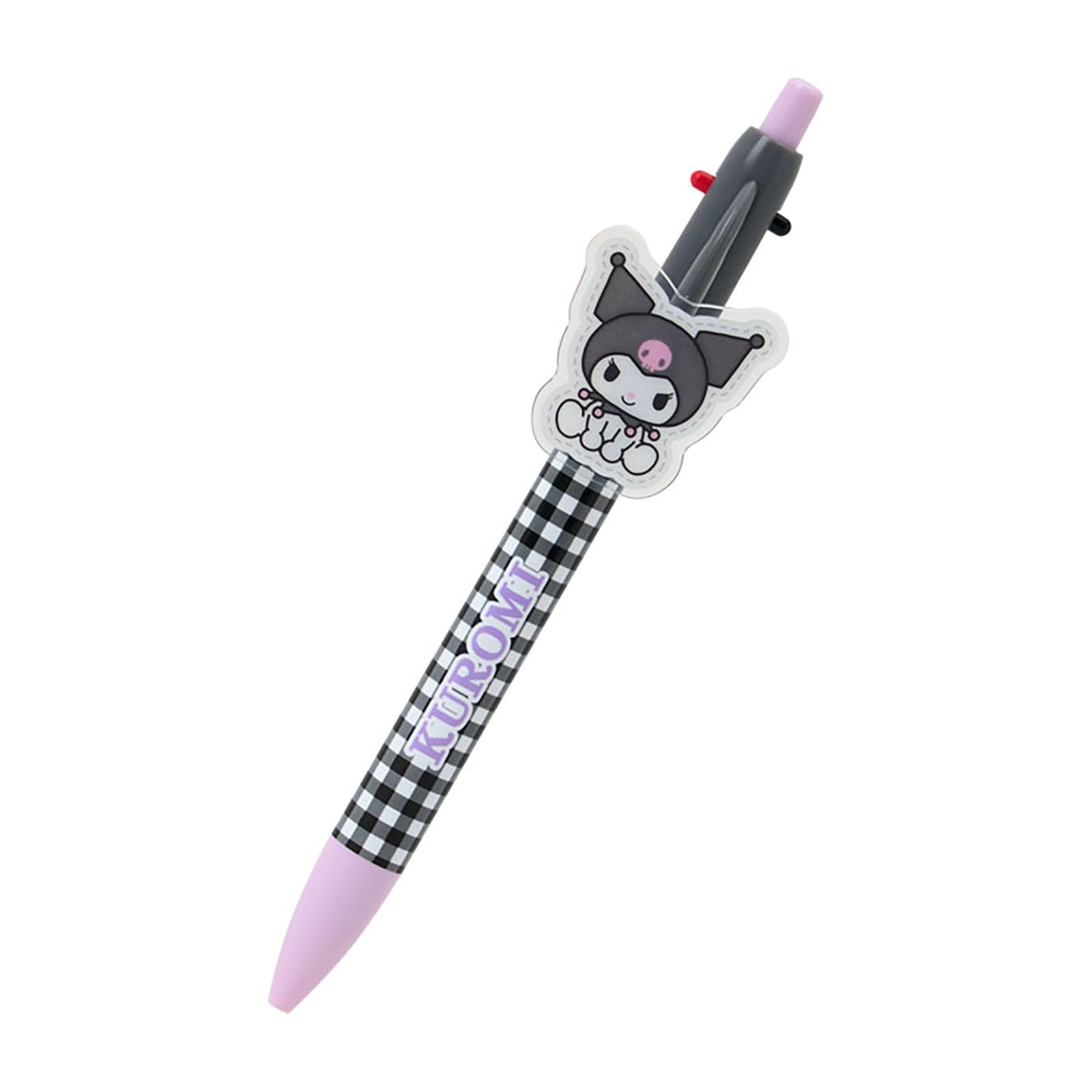 

Sanrio Kuromi Ballpoint Pen Mechanical Ballpoint Pen Ink with Mascot 642321 2-Color & Pencil, PMMA, Colors Black, Red, Retractable, Clip,