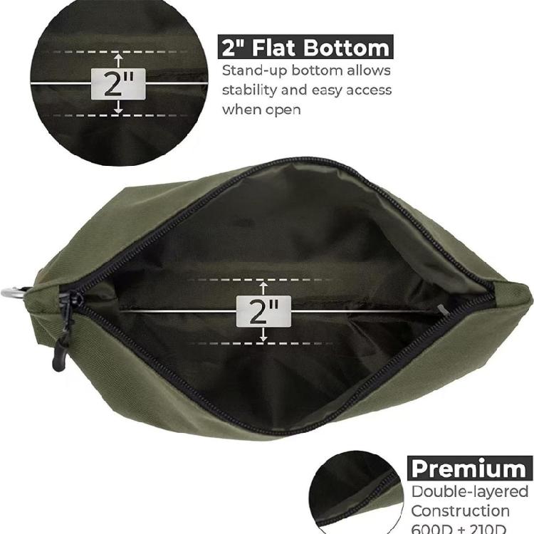 3Pcs Tool Bag Tool Pouch Zipper Bag Tool Pouch with Zipper Multipurpose Storage Pouch with Carabiner for Tool Stationary