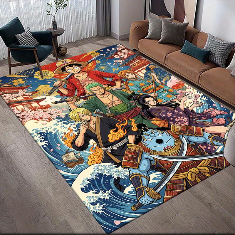 One Piece design Anti-Slip Floor Mat, Rectangular Carpet for Sofa Zone, Bedroom and Living Room Decor.xwn
