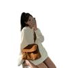 Retro Braune Samt Vielseitige Große Umhängetasche für Damen - Herbst/Winter 2025 Trend