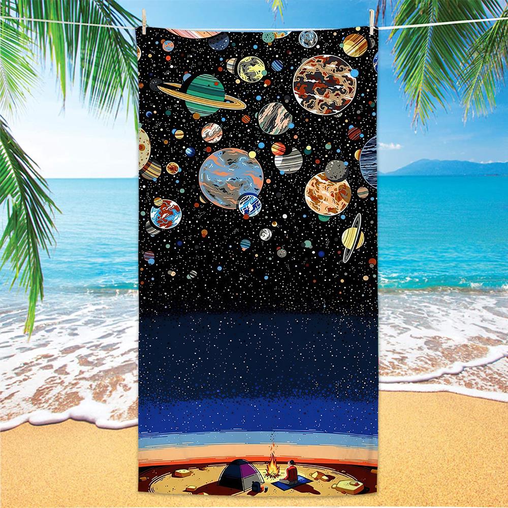 Microfiber Green Floral Sand Free Beach Towels Quick-Dry Palm Leaves Mandala Summer Swimming Pool Bath Towel for Adult Travel