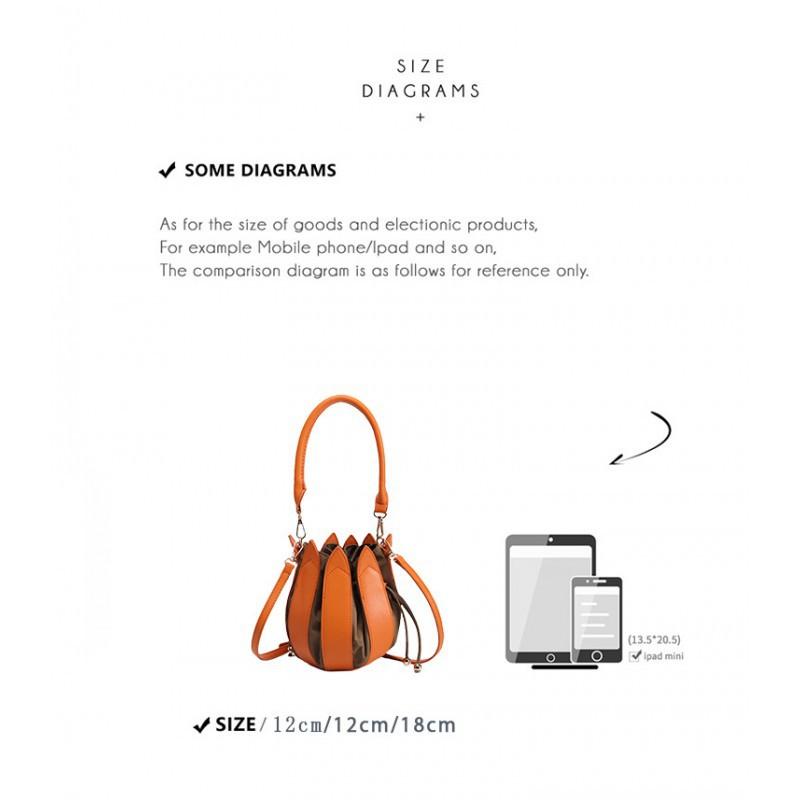 2026 Design Borsa Lanterna di Loto Stile Uguale a Jiang Yan Portatile Tulipano alla Moda a Tracolla Secchiello da Donna