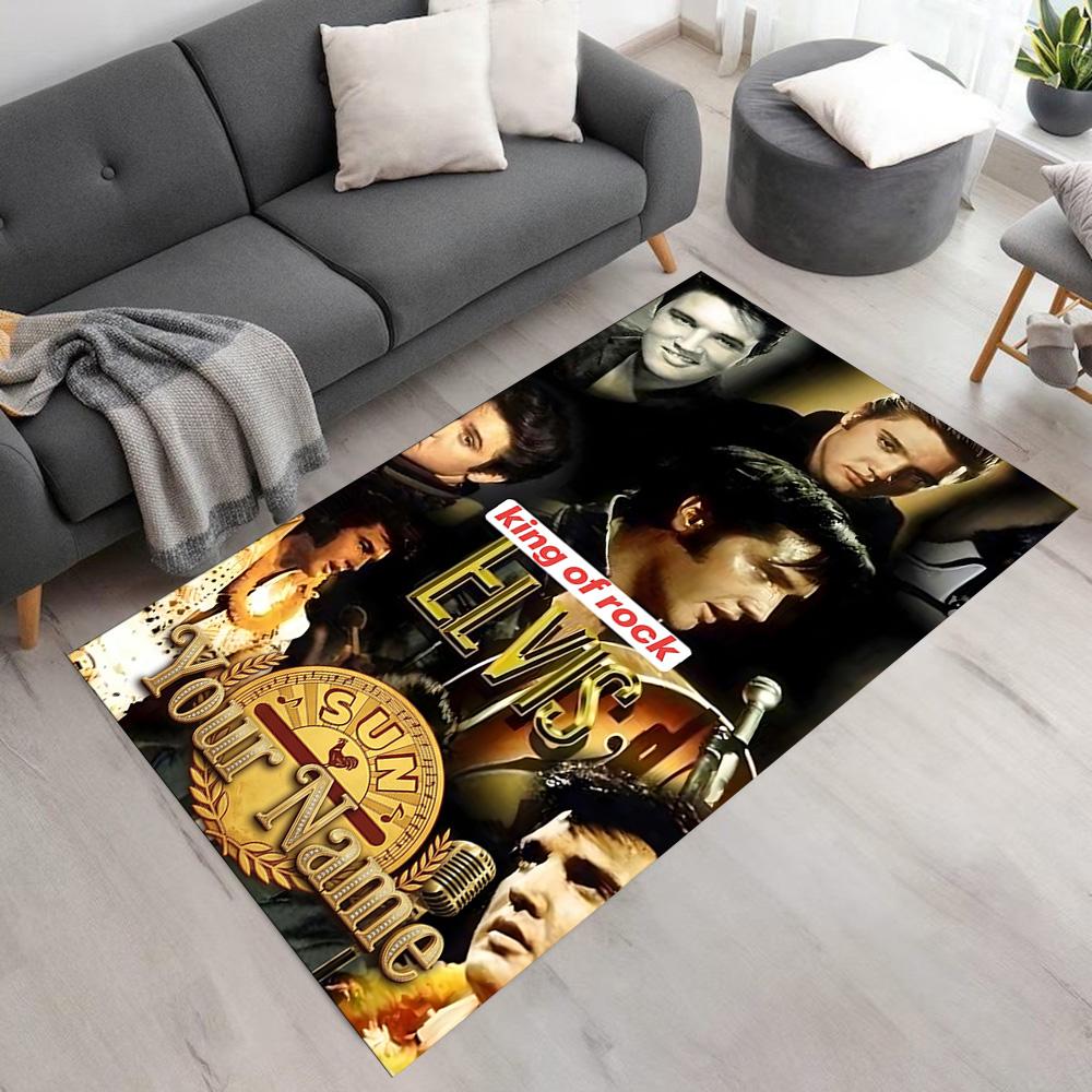 Elvis Presley Customize Your Name Area Rug Perfect for Dining Room Game Room Decorate Room Outdoor Anti-slip Rug Office Home Decor Wedding Party Gift