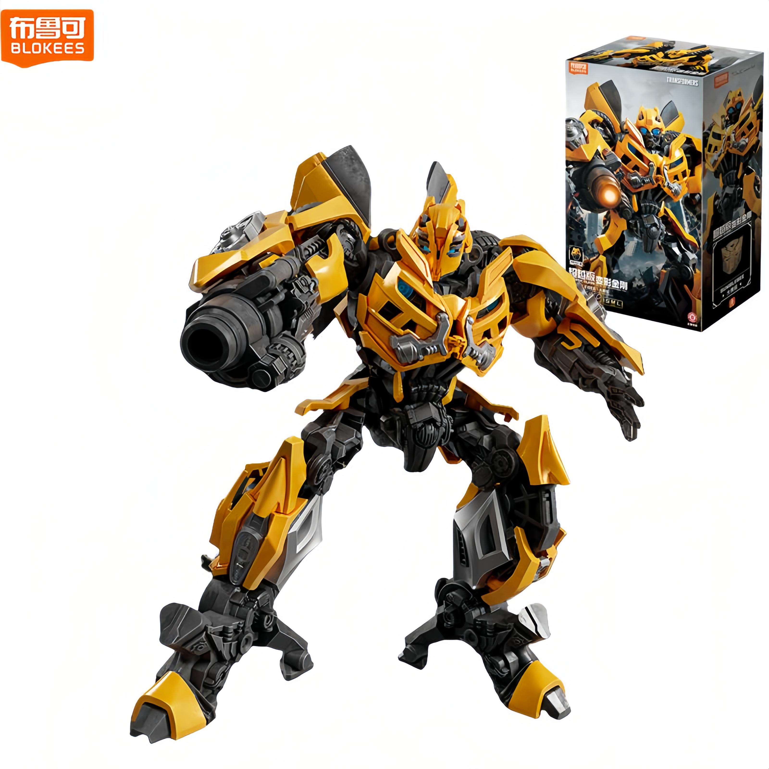 BLOKEES Transformation Optimus Prime Megatron Bumblebee Megatronus Prime Garage Kit Action Figure Toys Desktop ornament Gift