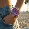 7Pcs Bohemia Multilayer Ocean Style Starfish Shell Beads Bracelets For Women Beach Vacation Stretchy Strand Chain Bangle Jewelry