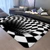 3D Vortex Illusion Fußmatte Waschbar Rutschfest Wohnzimmer Sofa Stühle Bereichsmatte Küche Fußmatte Bereichsteppich