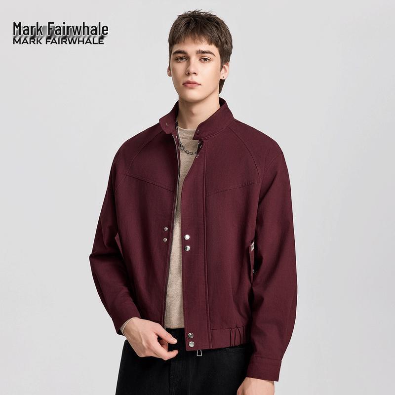 Mark Fairwhale Men's Stand-Collar Bomber Jacket