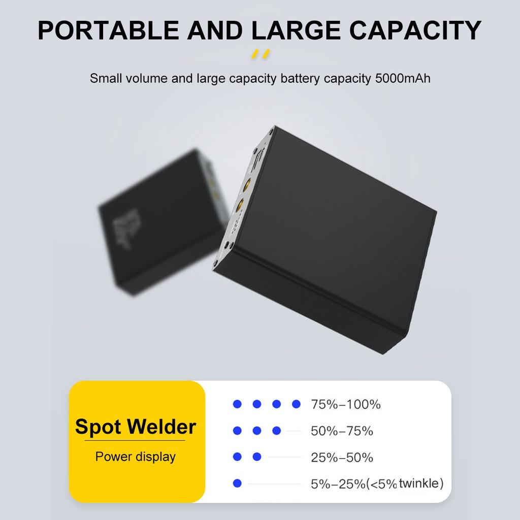 5V 6 Gears Adjustable Mini Spot Welder DIY Spot Welding Machine w/Quick Release Pen 18650 Battery Black