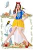 [R-Dream] Snow White Costume Adult Dress Halloween Fancy Dress Outfit Cosplay Mermaid Skirt Snow White Princess Costume Women's (L Size)
