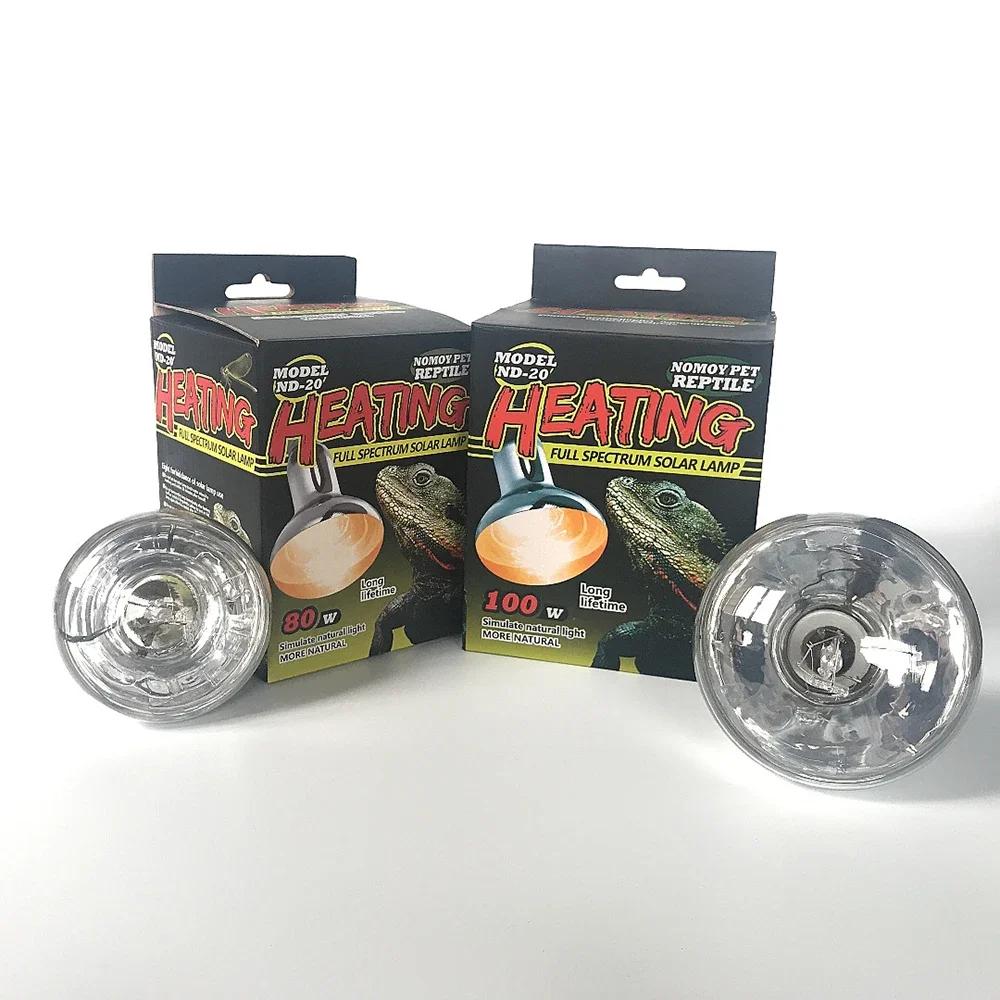 Turtles Accessories Heating Calcium UVA+UVB Imitation Fluorescent Lighting 110V/220V 80W Full Spectrum Sun Lamp Reptile Light
