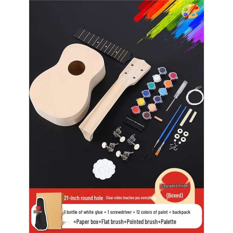 DIY Ukulele Craft Kit: Beginner-Friendly Handmade Small Guitar for Kids